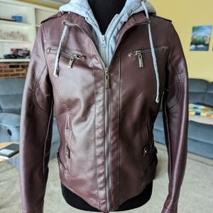 Jou Jou Juniors' Faux-Fur-Lined Moto Jacket